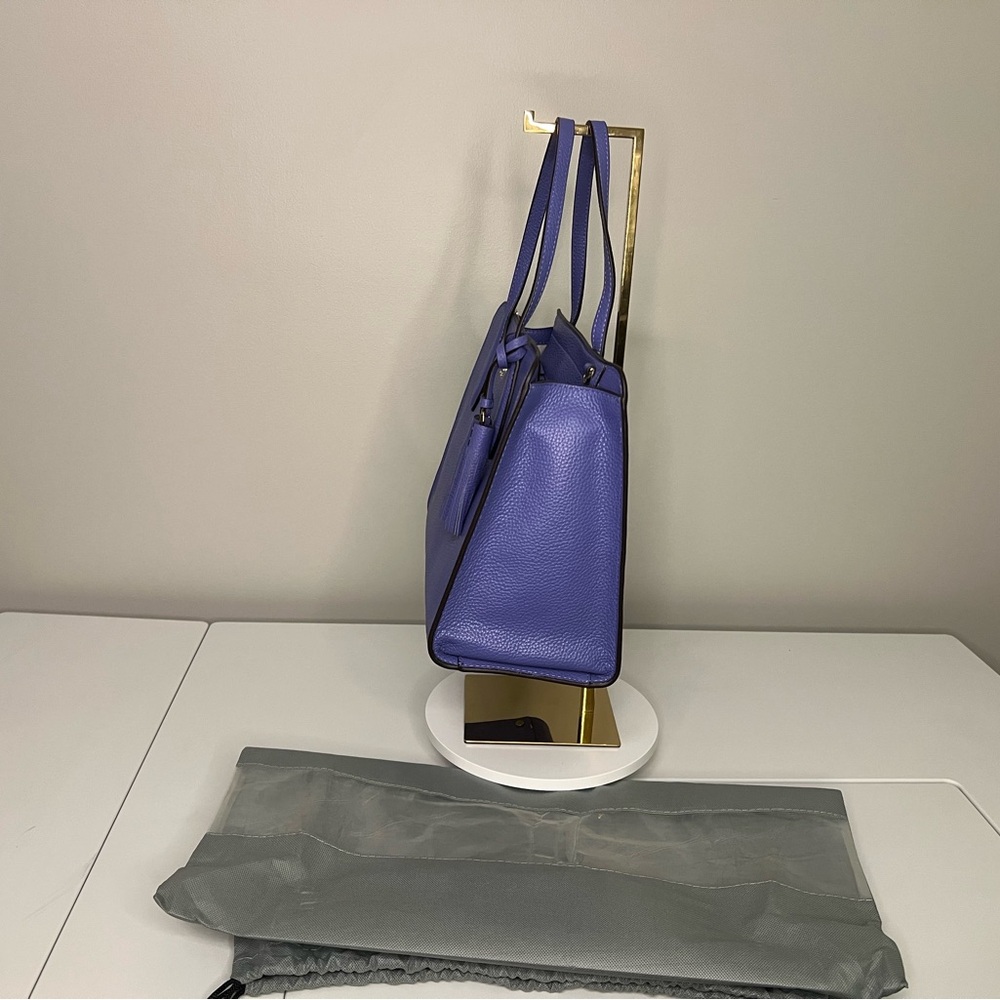 NWT Kate Spade Purple Satchel Bag with Structured Design - Picture 2 of 8